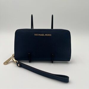 Michael Kors Dark Blue Wristlet